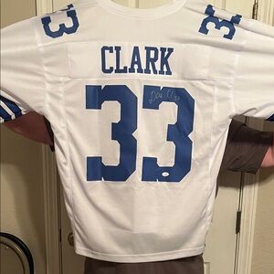 White and Blue Jersey with Signature